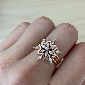 Swarovski Stackable Rose Gold Ring Set (55)